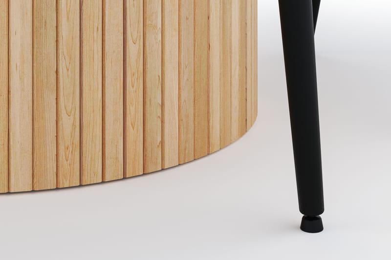 Kopparbo Rund Spisegruppe 130-150 cm 4 Alsarp Spisestole - Nature - Møbler - Borde - Spisebordssæt