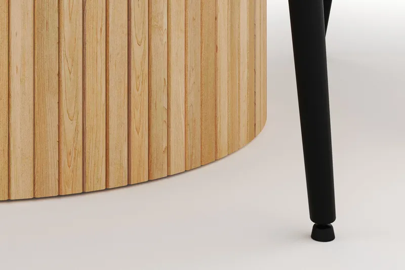 Kopparbo Rund Spisegruppe 130-150 cm 6 Alsarp Spisestole - Nature - Møbler - Borde - Spisebordssæt