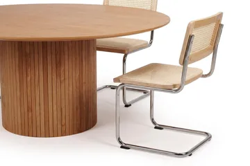 Kopparbo rund spisegruppe 180 cm Eg med 8 Build-spisebordsstole - Eg - Møbler - Borde - Spisebordssæt