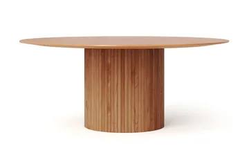 Kopparbo rund spisegruppe 180 cm Eg med 8 Build-spisebordsstole - Eg - Møbler - Borde - Spisebordssæt