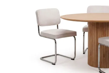 Kopparbo rund spisegruppe 180 cm Eg med 8 Milva-spisebordsstole - Eg - Møbler - Borde - Spisebordssæt