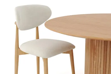 Kopparbo rund spisegruppe 180 cm Eg med 8 Molly-spisebordsstole - Eg - Møbler - Borde - Spisebordssæt