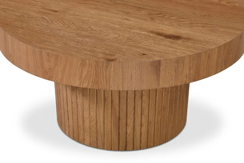 Kopparbo Rundt Sofabord 85 cm med tyk bordplade - Eg - Møbler - Borde - Sofabord