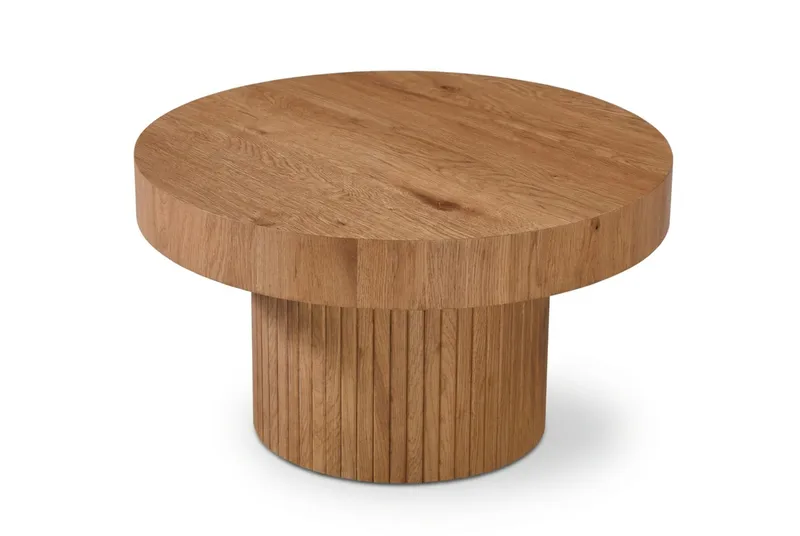 Kopparbo Rundt Sofabord 85 cm med tyk bordplade, Eg