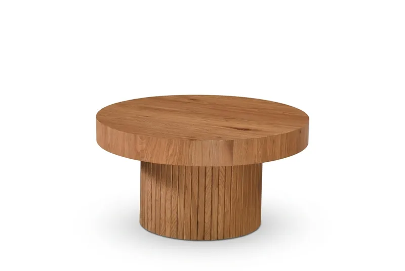 Kopparbo Rundt Sofabord 85 cm med tyk bordplade - Eg - Møbler - Borde - Sofabord