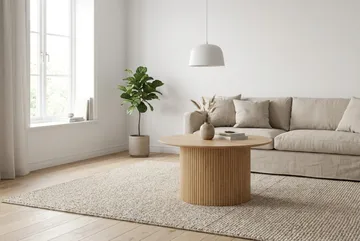 Kopparbo rundt sofabord 85 cm med tynd bordplade - Eg - Møbler - Borde - Sofabord