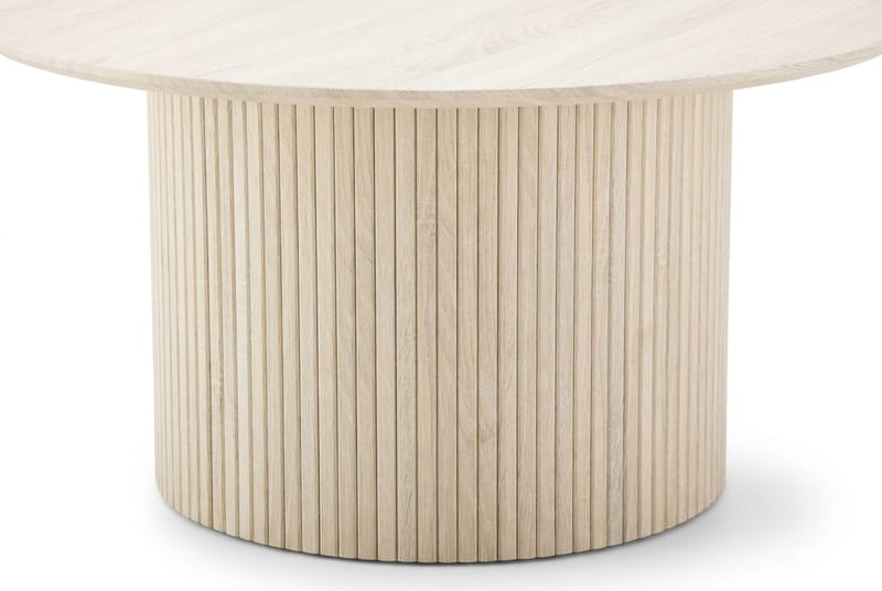 Kopparbo rundt sofabord 85 cm med tynd bordplade - Hvidbejdset eg - Møbler - Borde - Sofabord