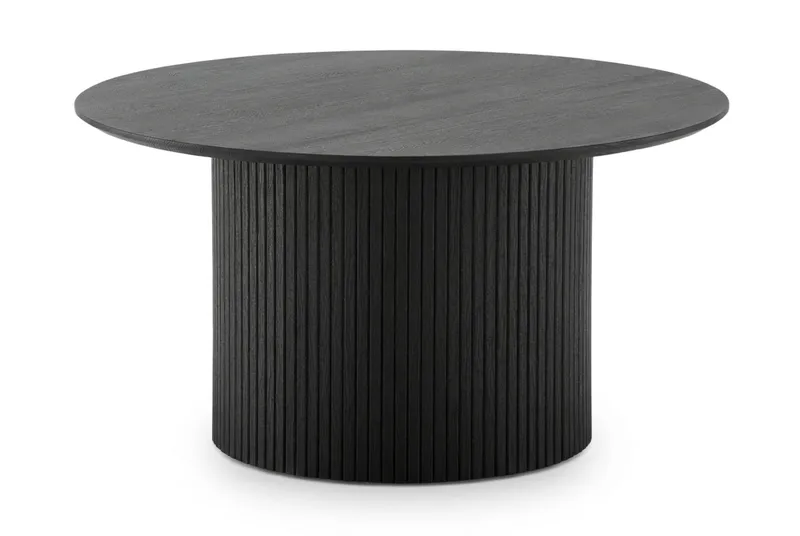 Kopparbo rundt sofabord 85 cm med tynd bordplade, Sortbejdset eg