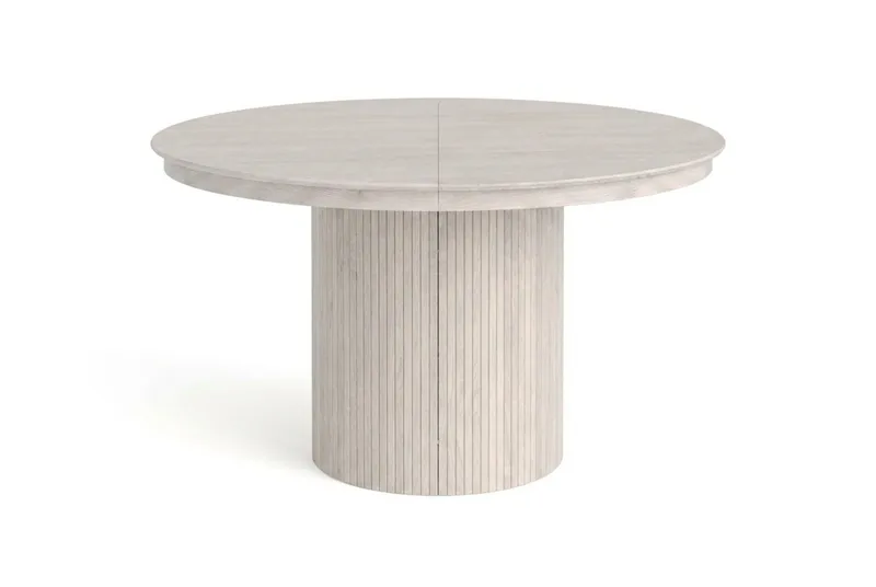 Kopparbo rundt spisebord, forlængeligt 120-220 cm finer - Hvidlaseret - Møbler - Borde - Spisebord og køkkenbord