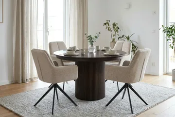 Kopparbo rundt spisebord, forlængeligt 120-220 cm finer - Røget eg - Møbler - Borde - Spisebord og køkkenbord