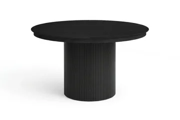 Kopparbo rundt spisebord, forlængeligt 120-220 cm finer - Sortbejdset eg - Møbler - Borde - Spisebord og køkkenbord