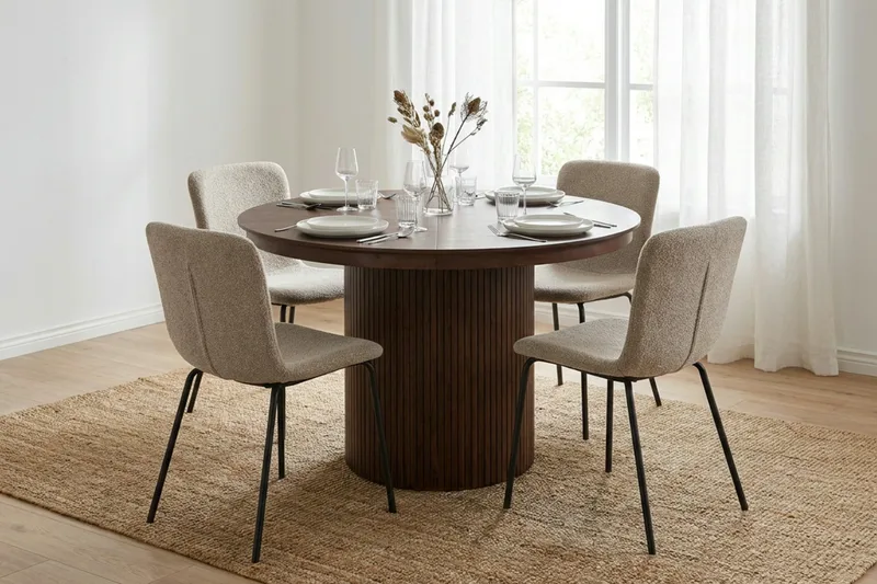 Kopparbo rundt spisebord, forlængeligt 120-220 cm finer - Valnød - Møbler - Borde - Spisebord og køkkenbord
