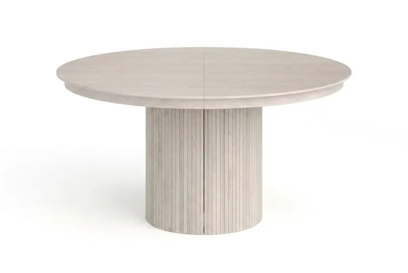 Kopparbo rundt spisebord, forlængeligt 140-240 cm finer - Hvidlaseret - Møbler - Borde - Spisebord og køkkenbord