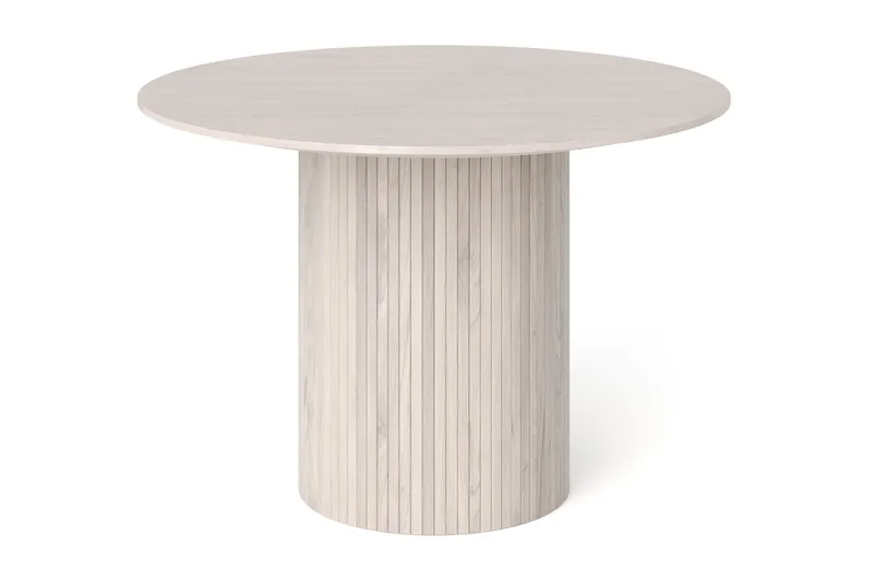 Kopparbo rundt spisebord 110 cm finer - Hvidlaseret - Møbler - Borde - Spisebord og køkkenbord