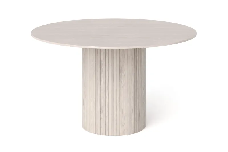 Kopparbo rundt spisebord 130 cm finer - Hvidlaseret - Møbler - Borde - Spisebord og køkkenbord