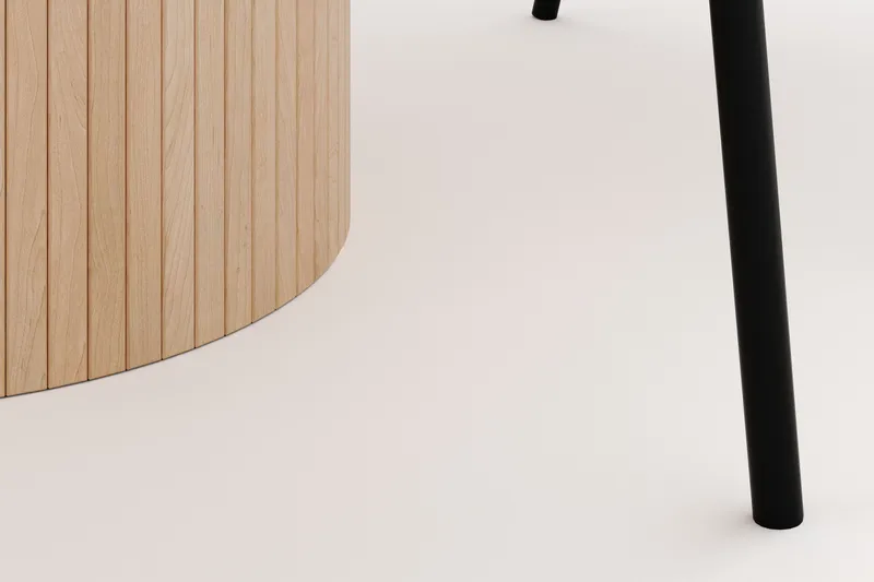 Kopparbo Rundt Spisebord 130 cm med 4 Berit Stole - Beige - Møbler - Borde - Spisebordssæt