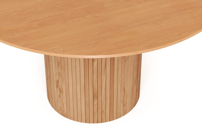 Kopparbo rundt spisebord 130 cm med træ- og egelook - Eg - Møbler - Borde - Spisebord og køkkenbord