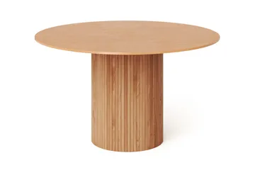 Kopparbo rundt spisebord 130 cm med træ- og egelook - Eg - Møbler - Borde - Spisebord og køkkenbord