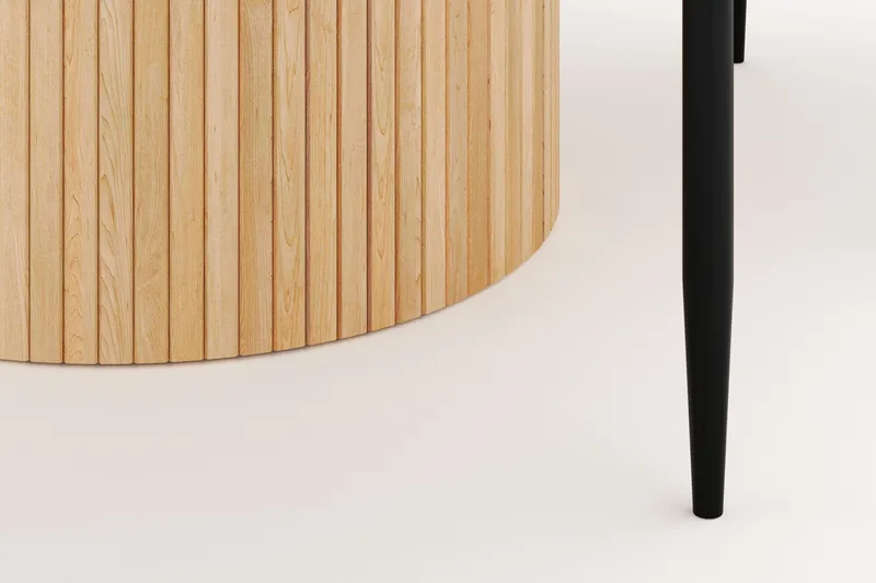 Kopparbo Rundt Spisebord 130 cm Udtrækkeligt med 4 Sawako Stole - Hvid - Møbler - Borde - Spisebordssæt