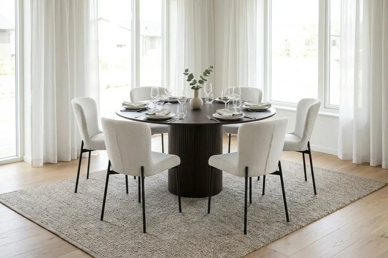 Kopparbo rundt spisebord 150 cm finer - Røget eg - Møbler - Borde - Spisebord og køkkenbord