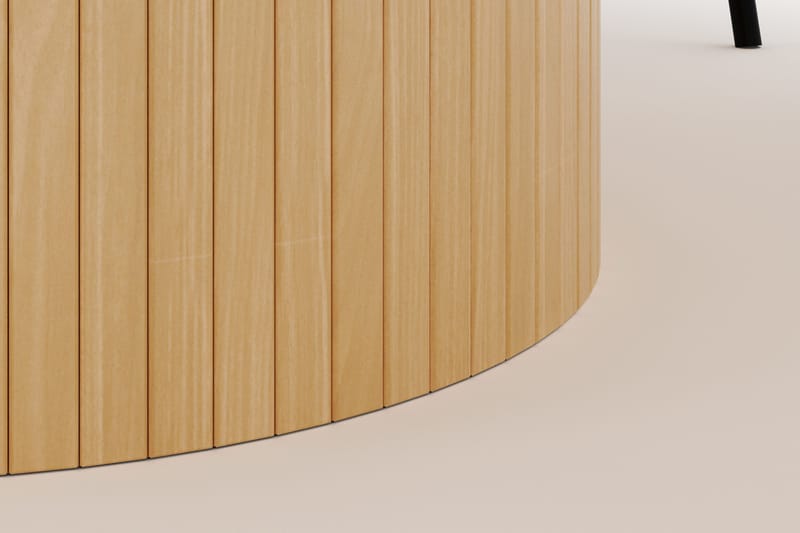 Kopparbo Rundt Spisebord 180 cm med 6 Berit Stole - Hvidlaseret - Møbler - Borde - Spisebordssæt