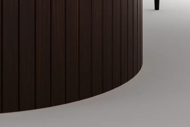 Kopparbo Rundt Spisebord 180 cm med 6 Sawako Stole - Valnød - Møbler - Borde - Spisebordssæt