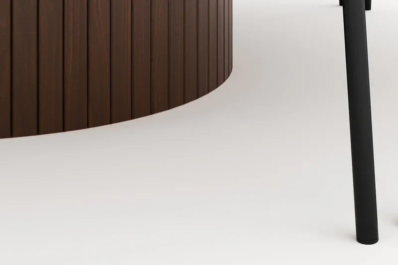 Kopparbo Rundt Spisebord 180 cm med 8 Gemmiano Stole - Valnød - Møbler - Borde - Spisebordssæt