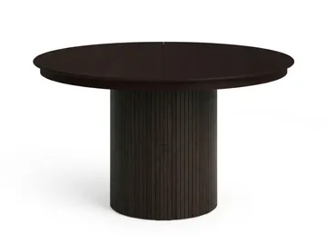 Kopparbo Rundt Spisebord med Udtræk 140-240 cm med Træ- og Røget Eg-look - Røget eg - Møbler - Borde - Spisebord og køkkenbord
