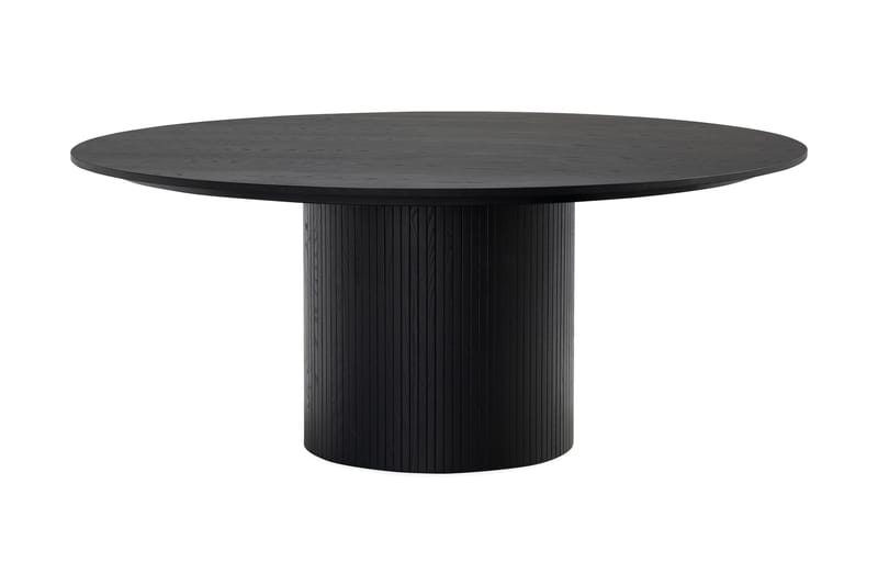 Kopparbo Rundt Stort Spisebord 180 cm med 4 Berit Stole - Sort - Møbler - Borde - Spisebordssæt