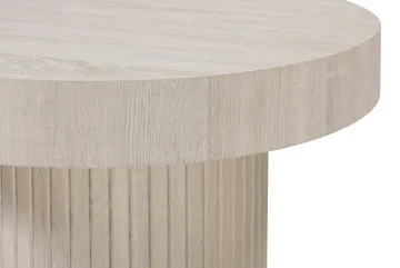 Kopparbo sofabord rundt 85 cm tyk bordplade - Hvidbejdset eg - Møbler - Borde - Sofabord