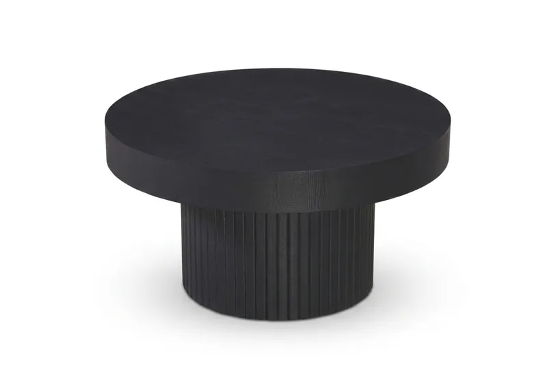 Kopparbo sofabord rundt 85 cm tyk bordplade, Sort