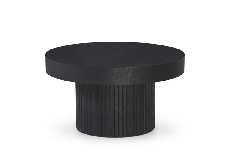 Kopparbo sofabord rundt 85 cm tyk bordplade - Sort - Møbler - Borde - Sofabord