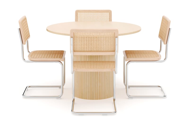 Kopparbo Spisebord 106 cm med 4 stk Build Matstkolar - Hvid - Møbler - Borde - Spisebordssæt