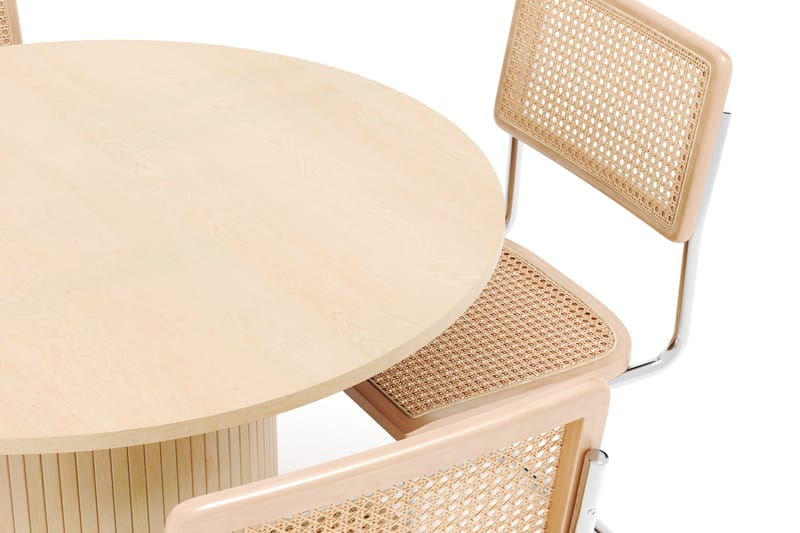 Kopparbo Spisebord 106 cm med 4 stk Build Matstkolar - Hvid - Møbler - Borde - Spisebordssæt