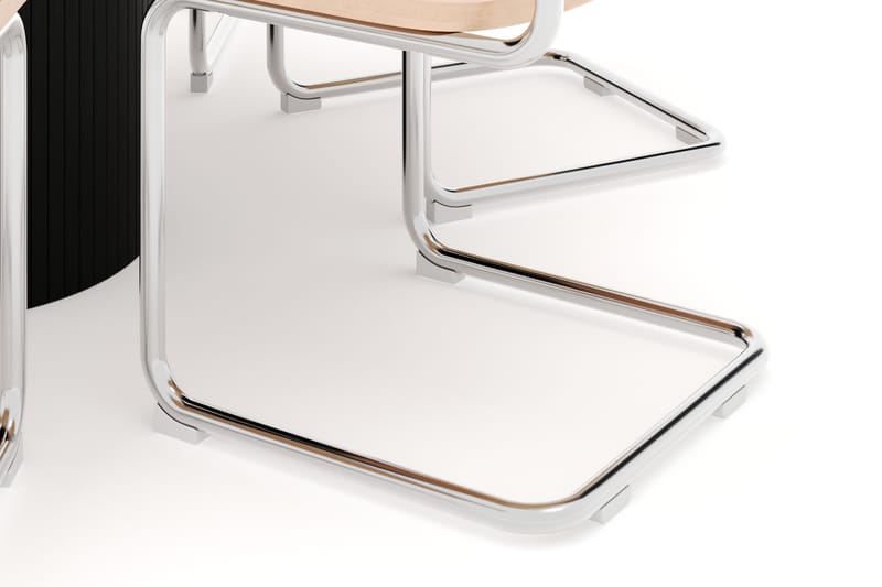 Kopparbo Spisebord 106 cm med 6 stk Build Matstkolar - Sort - Møbler - Borde - Spisebordssæt