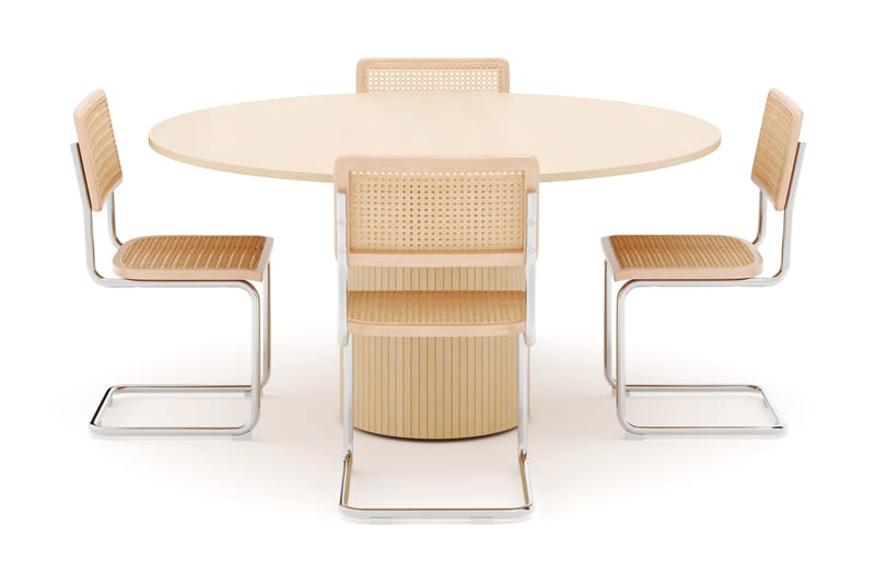 Kopparbo Spisebord 150 cm med 4 stk Build Matstkolar - Hvid - Møbler - Borde - Spisebordssæt