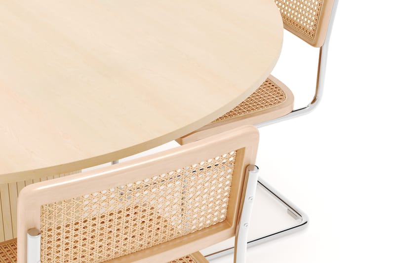 Kopparbo Spisebord 150 cm med 4 stk Build Matstkolar - Hvid - Møbler - Borde - Spisebordssæt