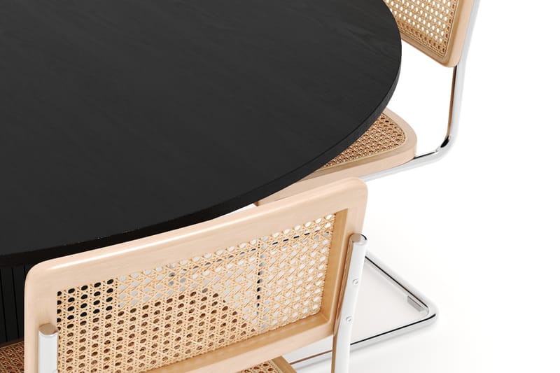 Kopparbo Spisebord 150 cm med 4 stk Build Matstkolar - Sort - Møbler - Borde - Spisebordssæt