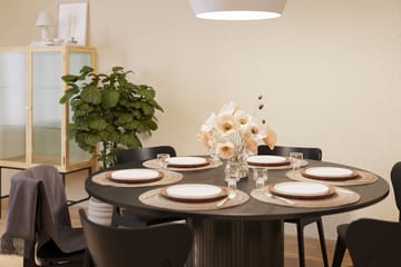 Kopparbo Spisebord 150 cm med 6 stk Jerup Spisebordstol - Sort - Møbler - Borde - Spisebordssæt
