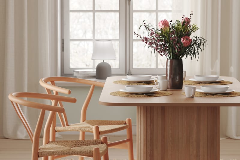 Kopparbo Spisebord 160-220 cm - Lyst hvidglaseret egetræ - Spisebord og køkkenbord