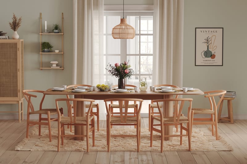 Kopparbo Spisebord 160-220 cm - Lyst hvidlaseret egetræ - Møbler - Borde - Spisebord og køkkenbord