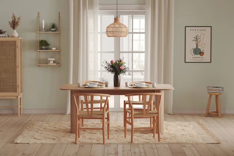 Kopparbo Spisebord 180-240 cm - Lyst hvidlaseret egetræ - Møbler - Borde - Spisebord og køkkenbord