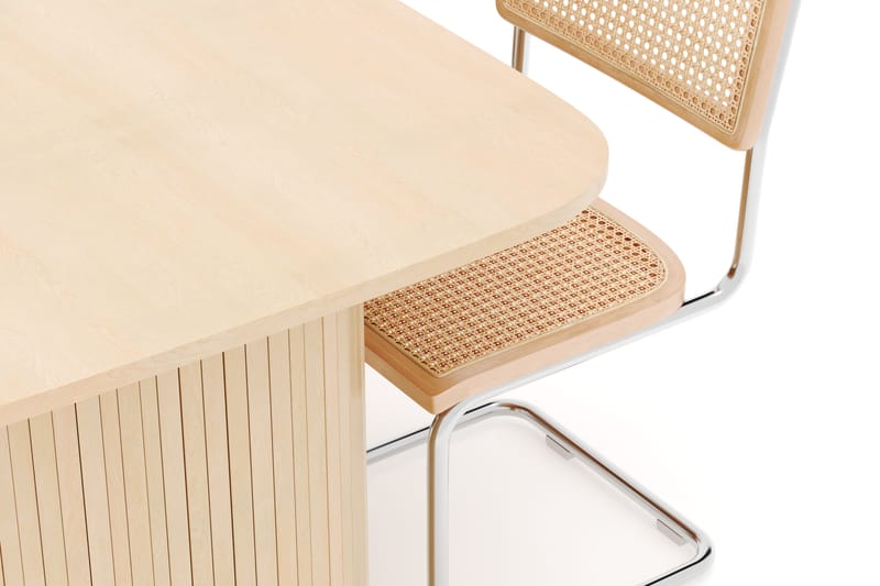 Kopparbo Spisebord 160 cm med 4 stk Build Matstkolar - Hvid - Møbler - Borde - Spisebordssæt
