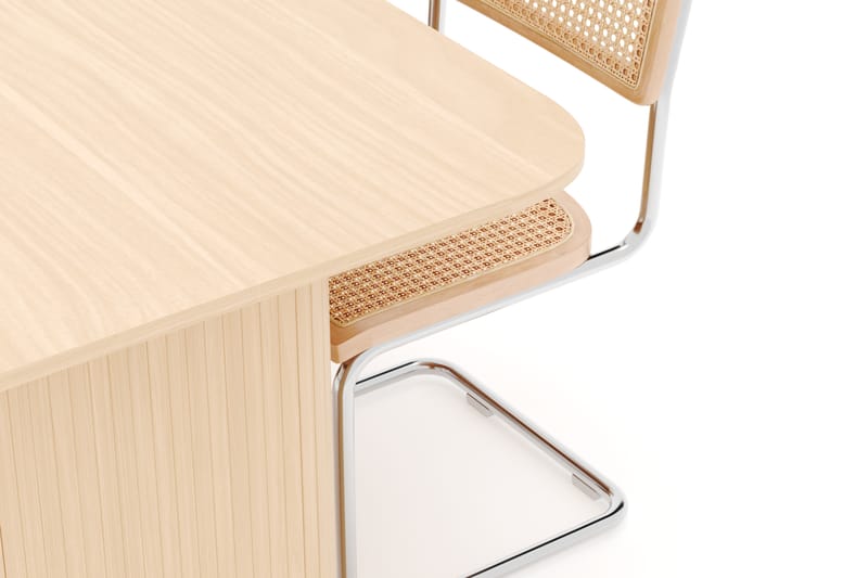 Kopparbo Spisebord 180-240 cm Udtrækkeligt med 4 stk Build Matstkolar - Hvid - Møbler - Borde - Spisebordssæt
