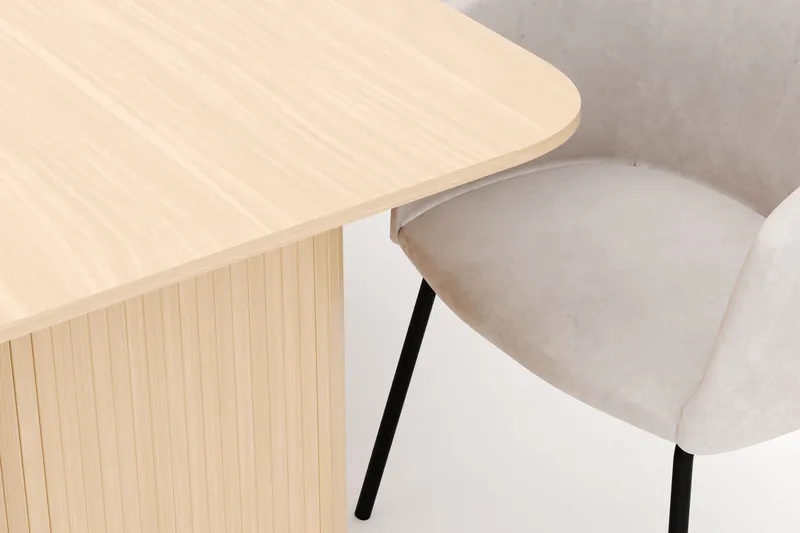 Kopparbo Spisebord 180-240 cm Udtrækkeligt med 6 Berit Stole - Hvid - Møbler - Borde - Spisebordssæt