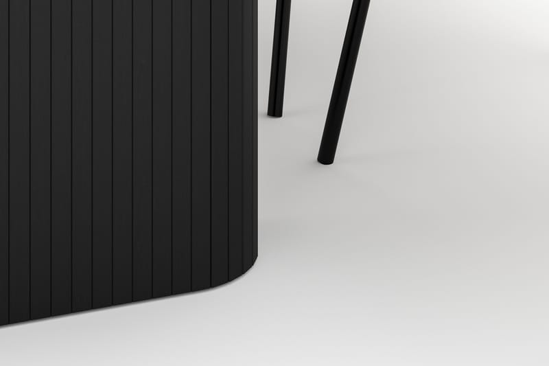 Kopparbo Spisebord 180-240 cm Udtrækkeligt med 6 Berit Stole - Sort - Møbler - Borde - Spisebordssæt