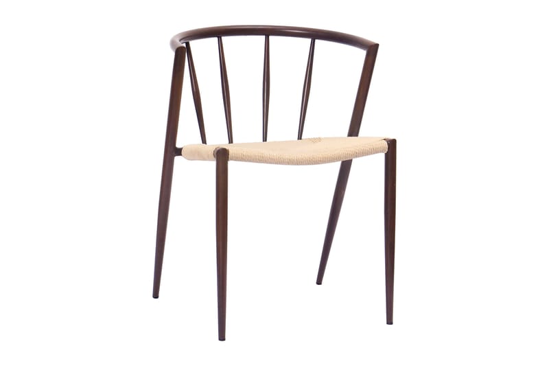 Kopparbo Spisebord 180-240 cm Udtræksbord med 4 Winston Spisestole - Sort / Beige / Metalben Røget eg - Møbler - Borde - Spisebordssæt
