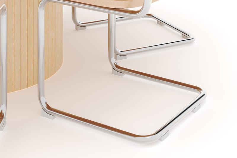 Kopparbo Spisebord 180 cm med 6 stk Build Matstkolar - Whitewash - Møbler - Borde - Spisebordssæt