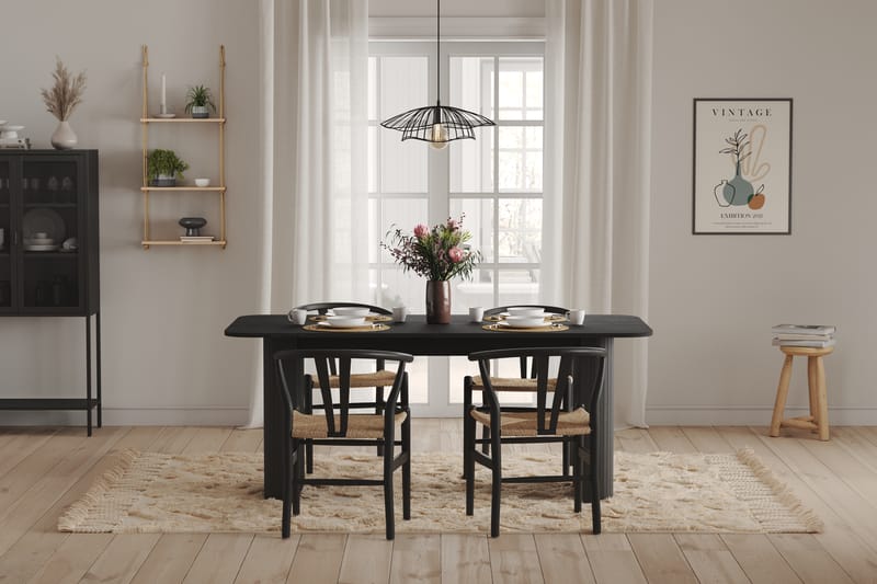 Kopparbo Spisebord 160-220 cm - Sort Træ - Møbler - Borde - Spisebord og køkkenbord