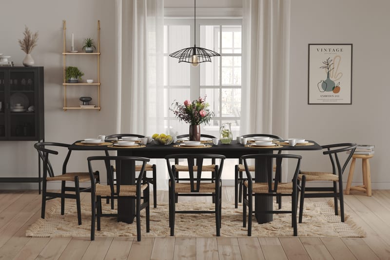 Kopparbo Spisebord 180-240 cm - Sort Træ - Møbler - Borde - Spisebord og køkkenbord